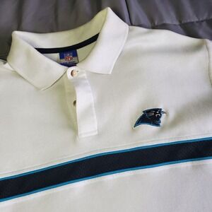 Carolina Panthers Reebok Vintage Play Dry Polo Shirt Size Medium NFL Football